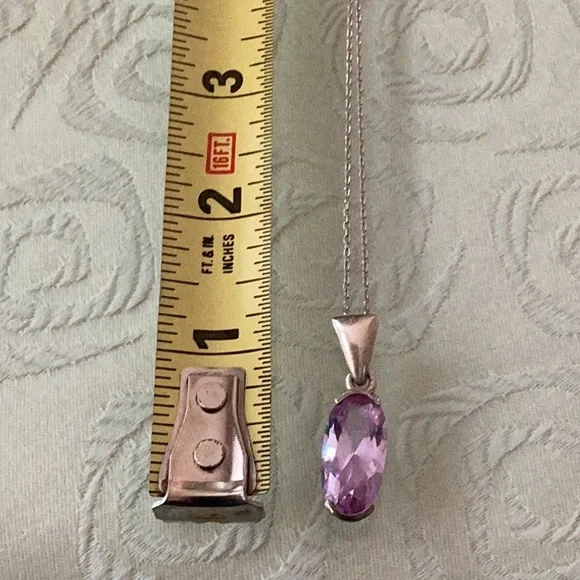 faceted amethyst pendant. - Picture 6 of 7